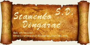 Stamenko Dingarac vizit kartica